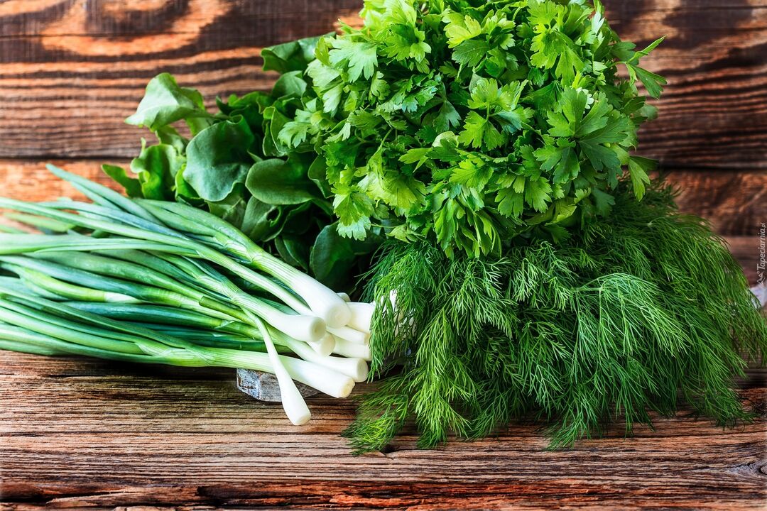 Greens in a person’s diet perfectly improve health, increase potency