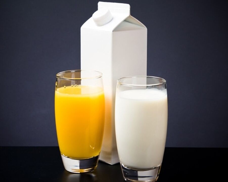 Milk and carrot juice are ingredients in a cocktail that enhances male potency